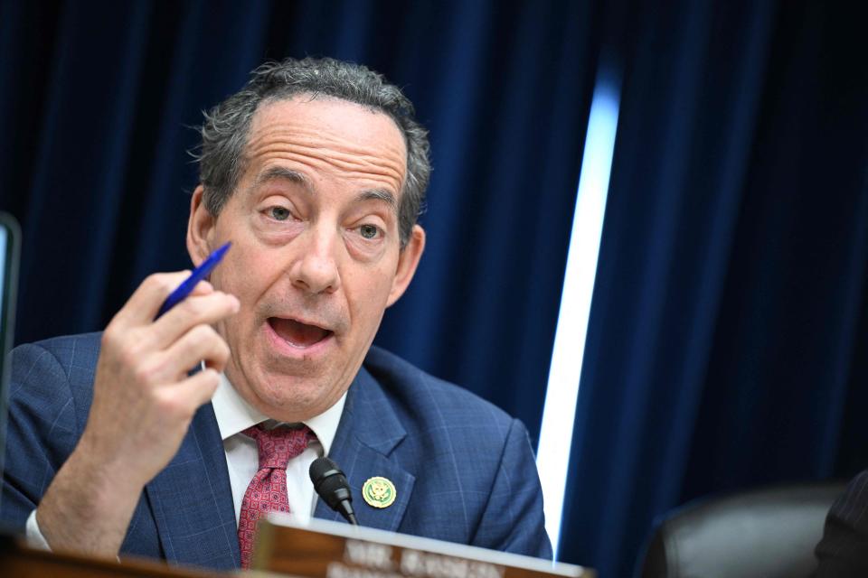 Rep. Jamie Raskin, D-Md., speaks during a House Committee on Oversight and Accountability hearing on Capitol Hill in Washington, DC, on September 28, 2023.