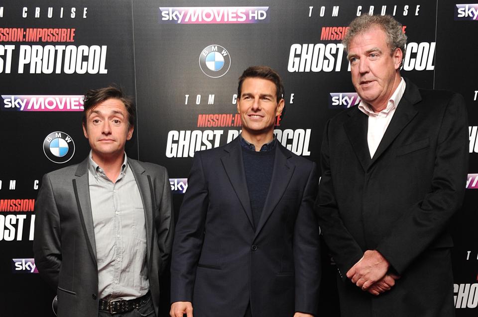 Richard Hammond, Tom Cruise and Jeremy Clarkson arriving for the UK premiere of Mission:Impossible Ghost Protocol, at the BFI IMAX, Waterloo, London.