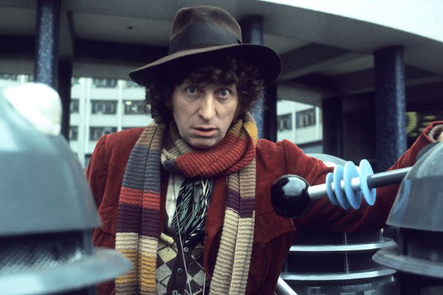 <p>Anwar Hussein/Hulton Archive/Getty</p> Tom Baker