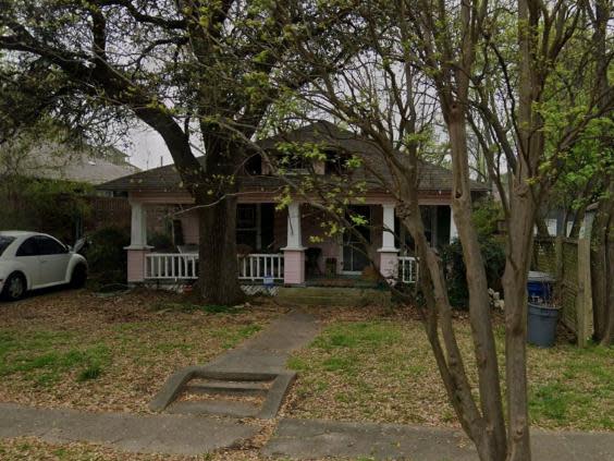 Google street view image from April 2019 of a 97-year-old house in the historic neighbourhood of Vickory Place, Dallas, US, which was accidentally demolished instead of another house. (Google)