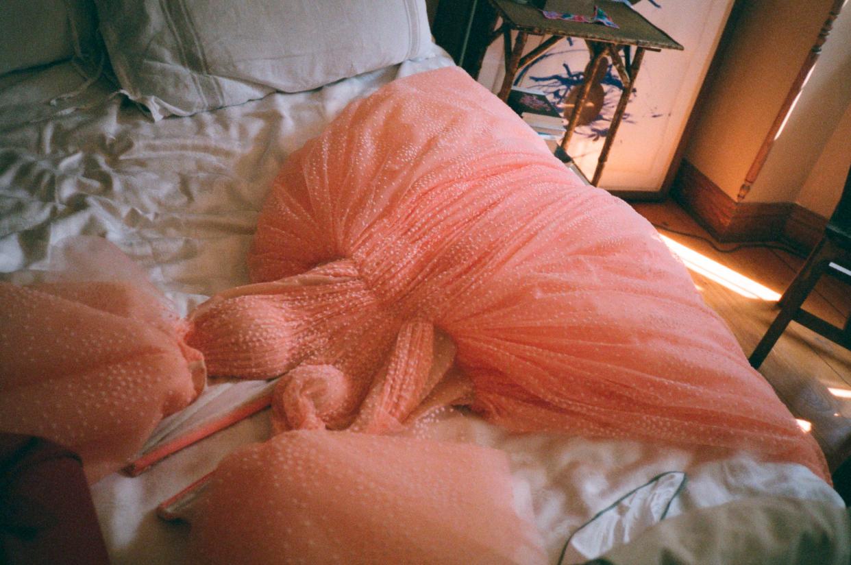 A blush pink fairy-tale gown from Zac Posen’s SS19 collection, shot by Gia Coppola. (Photo: Courtesy of Zac Posen)