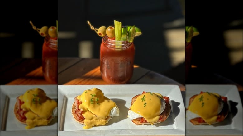 eggs Benedict and Bloody Mary