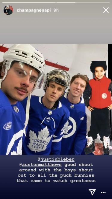 Justin Bieber Hits Hockey Rink with Brother Jaxon