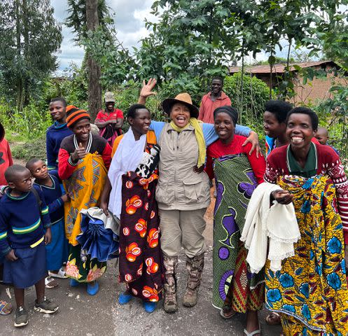 <p>Personal Images by Jenifer Lewis</p> Jenifer Lewis during her African getaway