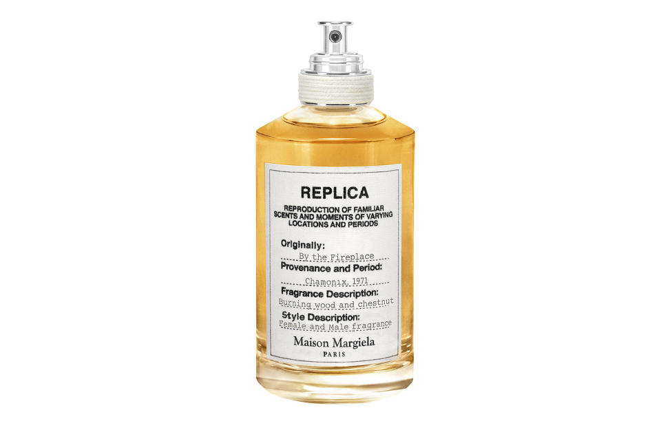 <p><a rel="nofollow noopener" href="http://www.selfridges.com/GB/en/cat/maison-margiela-replica-by-the-fireplace-eau-de-toilette-100ml_208-77011643-L8073000/" target="_blank" data-ylk="slk:Selfridges, £95;elm:context_link;itc:0;sec:content-canvas" class="link "><i>Selfridges, £95</i></a><br><br></p>