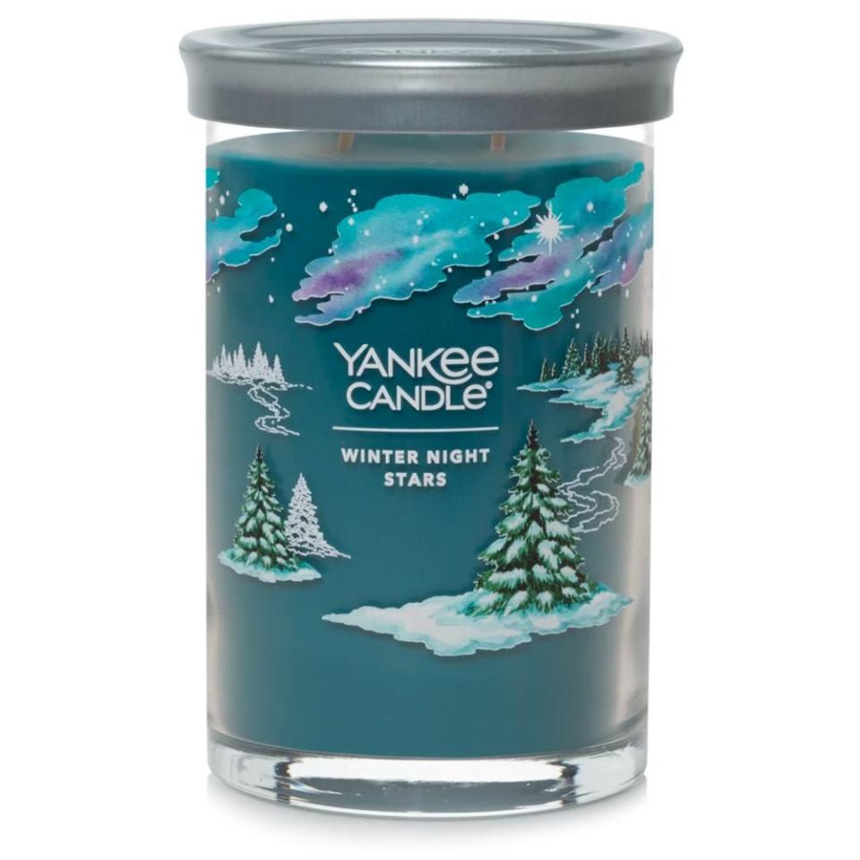 <p><a href="https://go.redirectingat.com?id=74968X1596630&url=https%3A%2F%2Fwww.yankeecandle.com%2Fyankee-candle%2Fcandles%2Fsignature-candles%2Fsignature-large-tumbler-candles%2Fwinter-night-stars%2FORCL_1721065.html&sref=https%3A%2F%2Fwww.bestproducts.com%2Fhome%2Fg24069704%2Fchristmas-holiday-candles%2F" rel="nofollow noopener" target="_blank" data-ylk="slk:Shop Now;elm:context_link;itc:0;sec:content-canvas" class="link ">Shop Now</a></p><p>Winter Night Stars Candle</p><p>yankeecandle.com</p><p>$17.00</p>