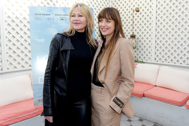 Vivien Killilea/Getty Melanie Griffith and her daughter Dakota Johnson attend Netflix's 'The Lost Daughter' Women's Luncheon and Screening on Nov. 7, 2021 in West Hollywood, California