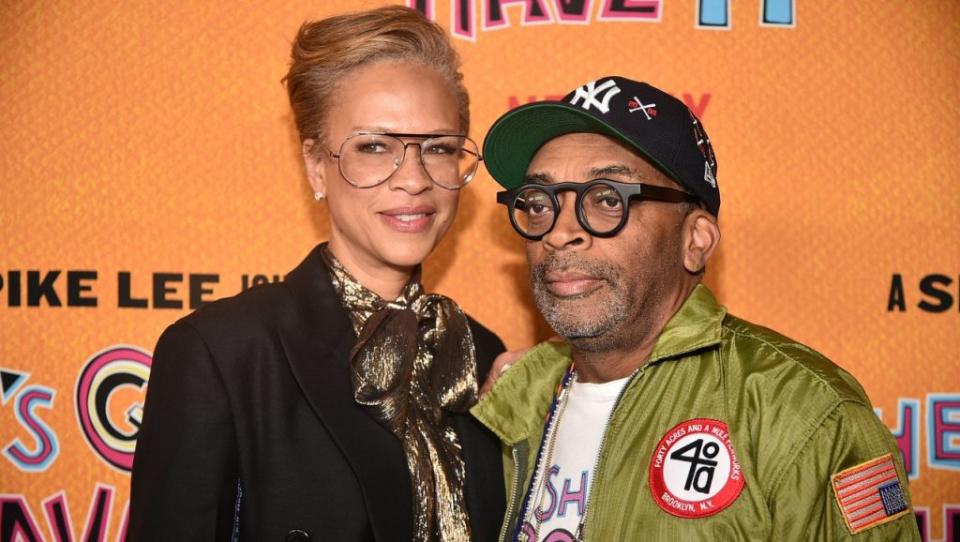 Tonya Lee Lewis and Spike Lee attend the “She’s Gotta Have It” Season 2 Premiere at Alamo Drafthouse on May 23, 2019 in Brooklyn, New York. (Photo by Theo Wargo/Getty Images)