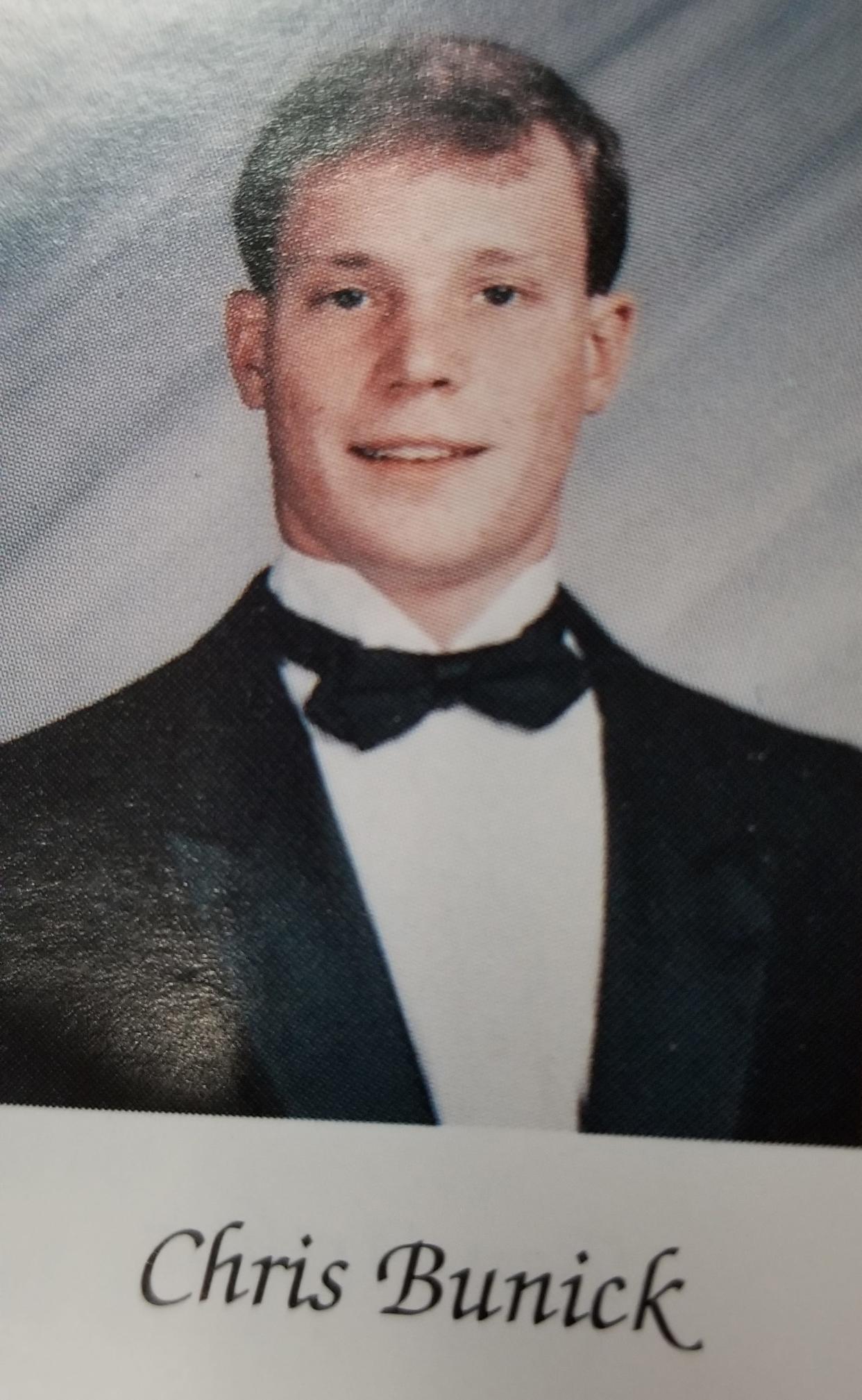 Chris Bunick when he was a senior at Oak Ridge High School