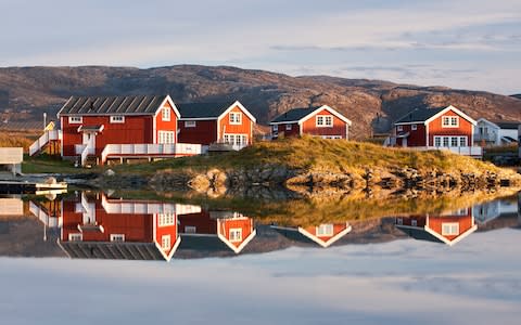 The sun shines on these houses for 68 days over the summer - Credit: Getty