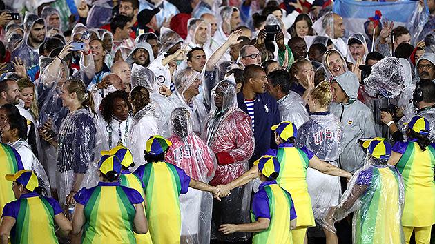 Athletes of Team United States parade during the 'Heroes of the Games' segment during the Closing Ceremony. Pic: Getty