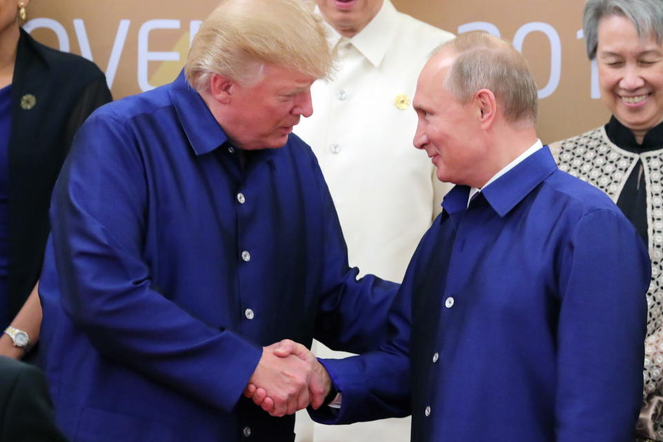 The New York Times is under fire for a cartoon depicting President Trump and President Putin as lovers. (Photo: Getty Images)