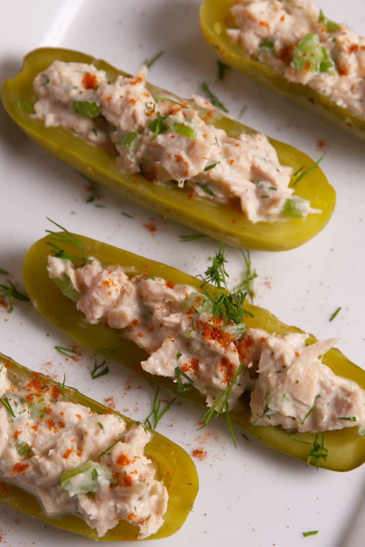 Tuna Salad Pickle Boats