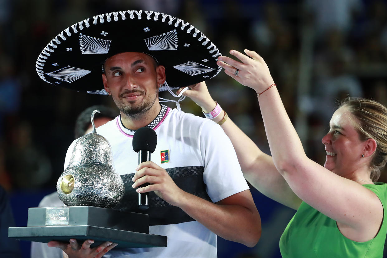 El australiano Nick Kyrgios, campeón del Abierto Mexicano de Tenis 2019. / Foto: Getty Images