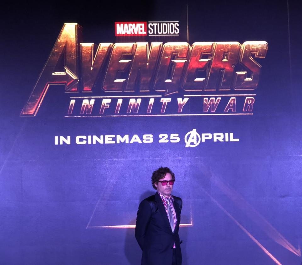 Actor Robert Downey Jr, who plays Iron Man in the film. (PHOTO: Marcus Goh / Yahoo Lifestyle Singapore)