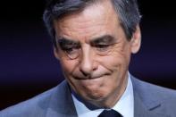 Francois Fillon, former French prime minister, member of the Republicans political party and 2017 presidential election candidate of the French centre-right, delivers his speech at the Association of the Mayors of France (AMF) conference in Paris, France, March 22, 2017. REUTERS/Charles Platiau