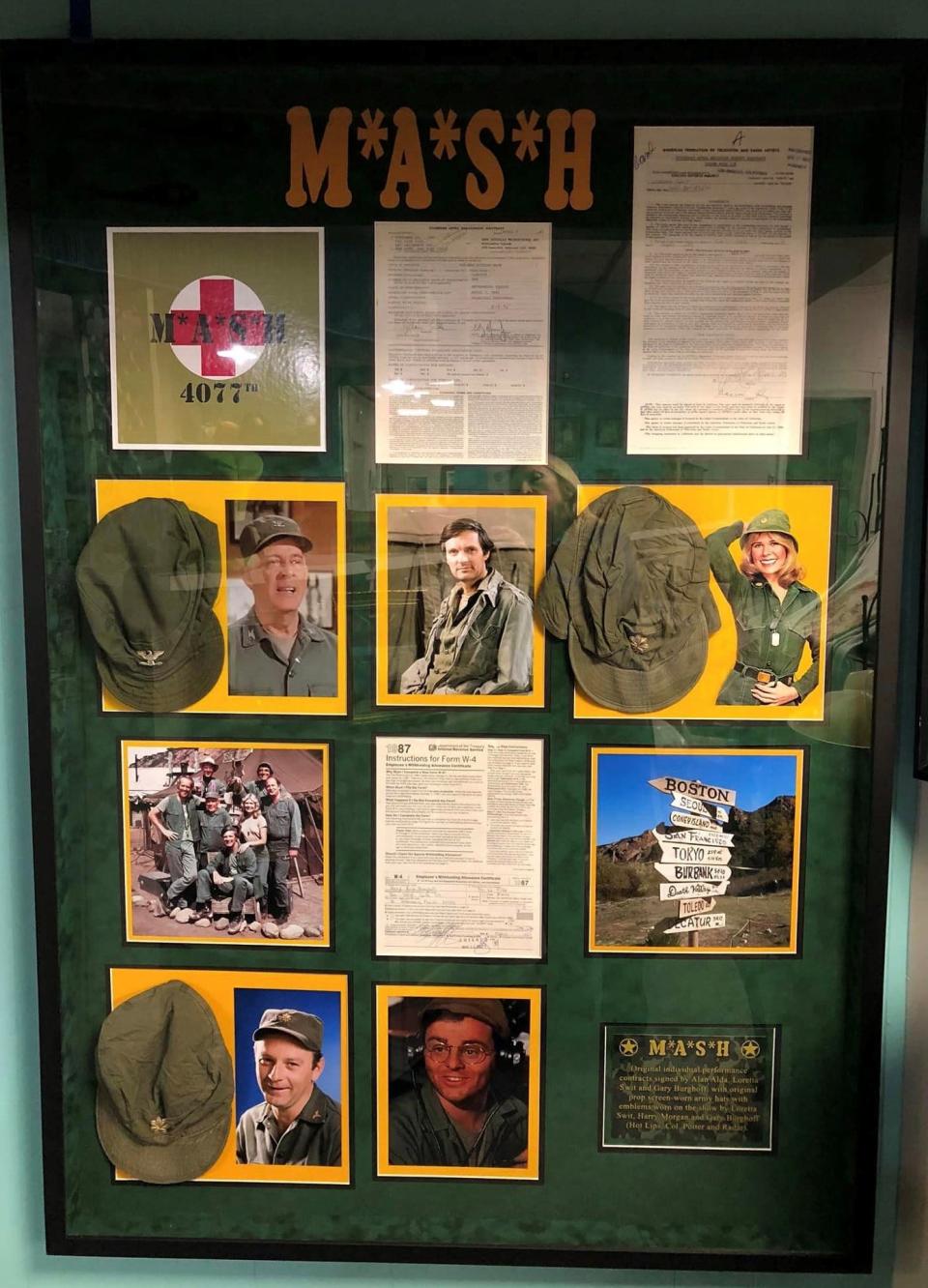 MASH memorabilia owned by Henry Kidd on exhibit at Side Street Gallery in Colonial Heights, Va.