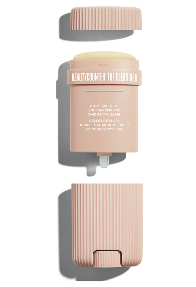 Beautycounter couldn't have made it easier to replace your conventional deodorant once and for all. The Clean Deo effectively fights body odour, absorbs sweat, glides on smoothly, and leaves no white residue behind.