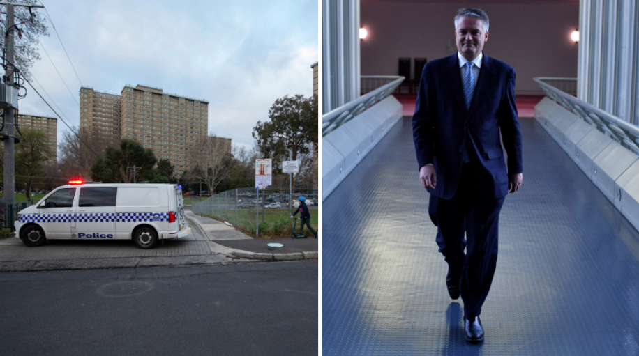 Melbourne public housing blocks go under lockdown; Matthias Cormann to leave politics. (Source: Getty)