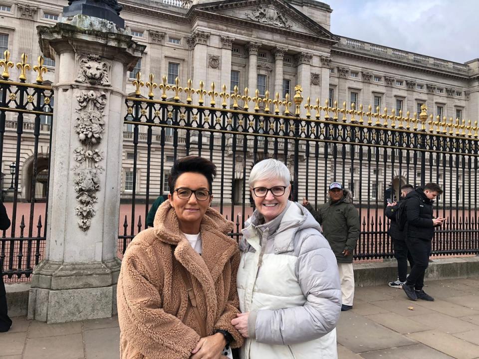 Julie, 49, and Arlene, 54, booked flights to London upon hearing the news of the King’s diagnosis (The Independent)