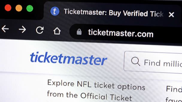 PHOTO: In this photo illustration, Ticketmaster website is shown on a computer screen on Nov. 18, 2022 in Miami, Fl. (Joe Raedle/Getty Images)