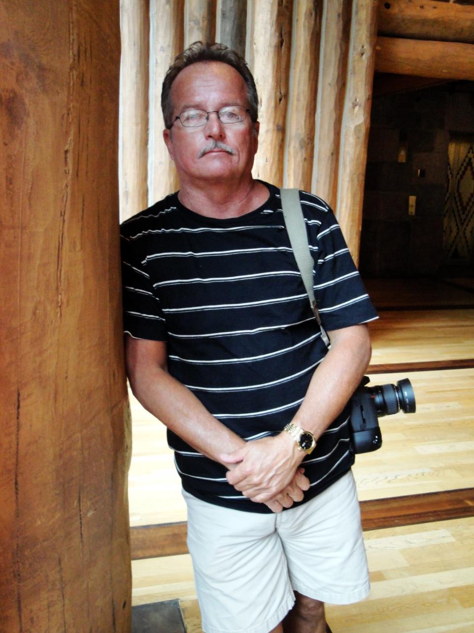 Glenn Scroggy at Disney's Wilderness Lodge, while visiting with a childhood friend and his family.