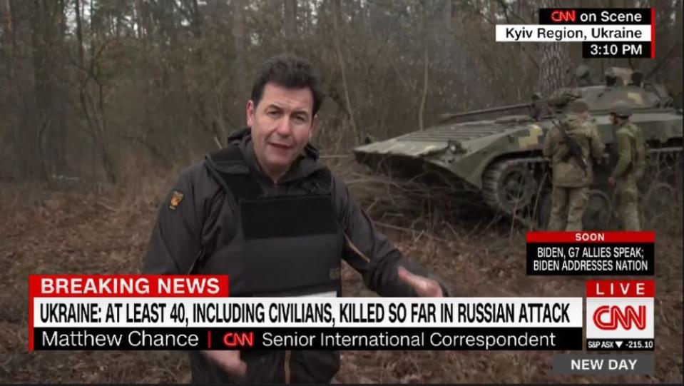 CNN reporter Matthew Chance in Ukraine. - Credit: CNN