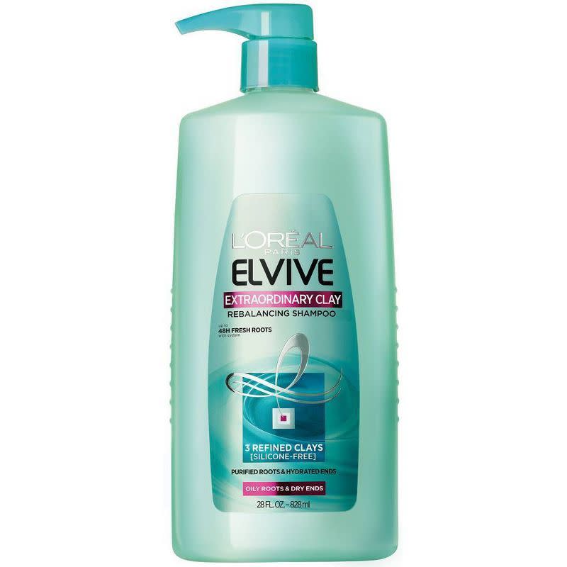 2) Elvive Extraordinary Clay Rebalancing Shampoo