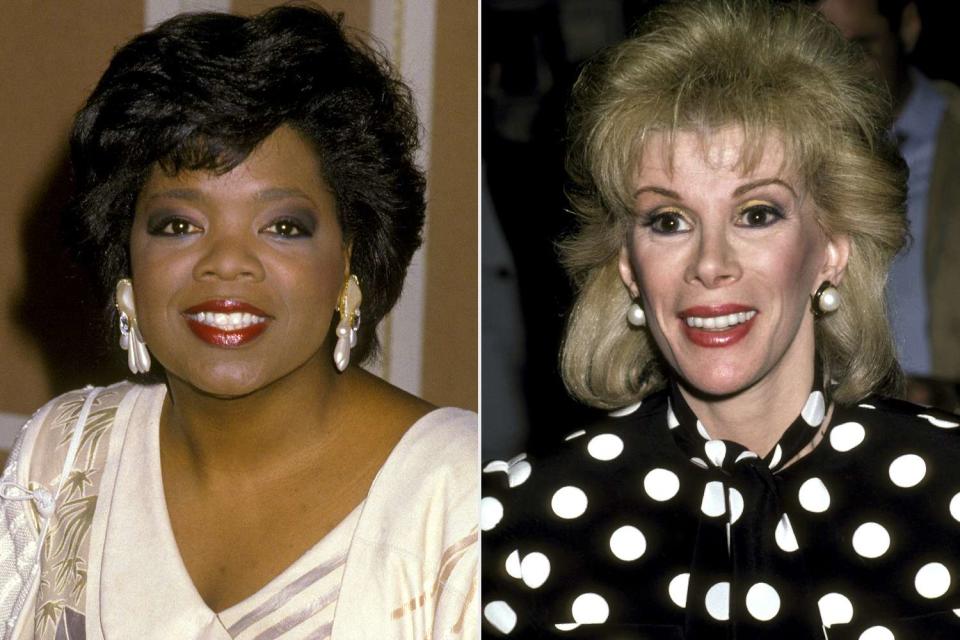 <p>Ron Galella, Ltd./Ron Galella Collection via Getty Images (2)</p> Oprah Winfrey (in 1985) and Joan Rivers (in 1986).