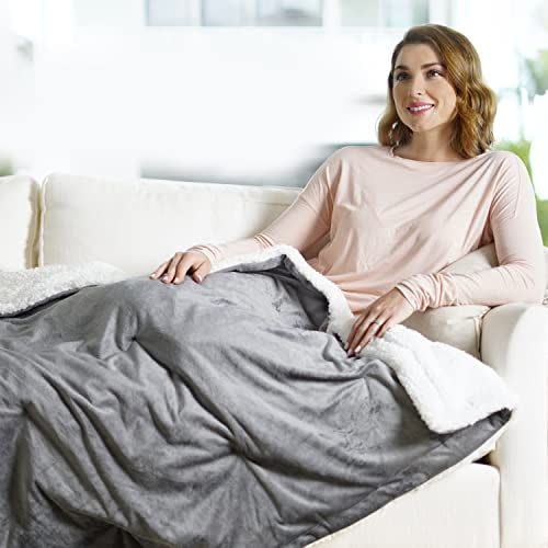 1) Pure Enrichment WeightedWarmth - 2-in-1 Original Heated Weighted Blanket