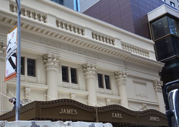 The James Earl Jones marquee was unveiled at the former Cort Theatre on Monday. (Photo: via Associated Press)