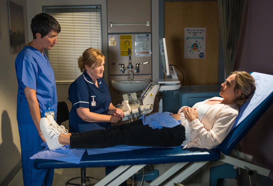 FROM ITV

STRICT EMBARGO - No Use Before Tuesday 25th July 2023

Coronation Street - Ep 1102122

Wednesday 2nd August 2023

In the hospital a terrified Sarah Barlow [TINA Oâ€™BRIEN] awaits news.

Picture contact - David.crook@itv.com

Photographer - Danielle Baguley

This photograph is (C) ITV and can only be reproduced for editorial purposes directly in connection with the programme or event mentioned above, or ITV plc. This photograph must not be manipulated [excluding basic cropping] in a manner which alters the visual appearance of the person photographed deemed detrimental or inappropriate by ITV plc Picture Desk. This photograph must not be syndicated to any other company, publication or website, or permanently archived, without the express written permission of ITV Picture Desk. Full Terms and conditions are available on the website www.itv.com/presscentre/itvpictures/terms
