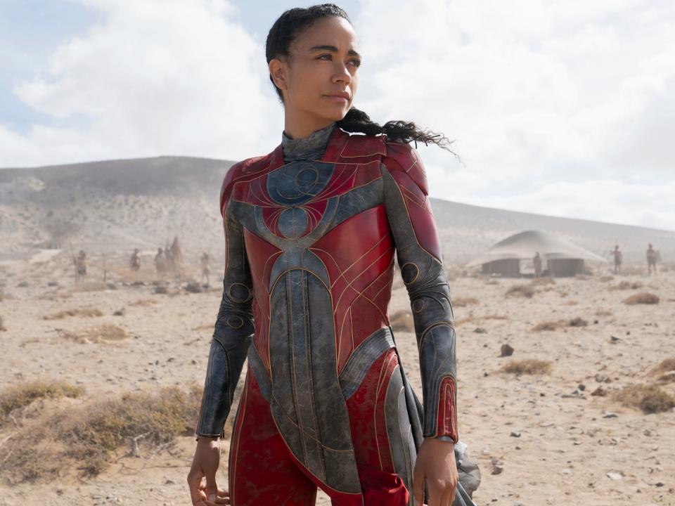 Makkari (Lauren Ridloff) in Marvel Studios' ETERNALS.