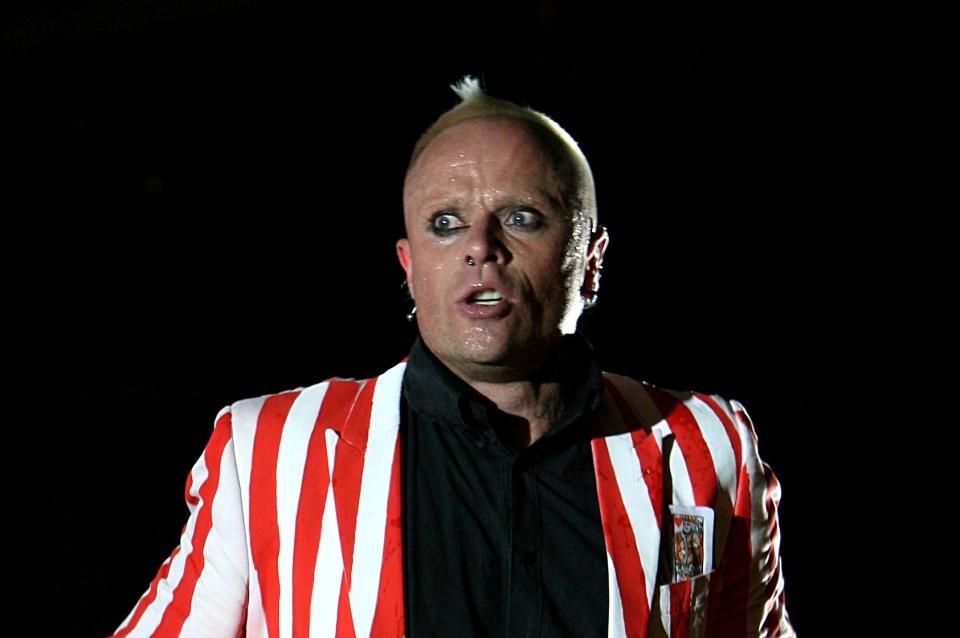 Prodigy lead singer Keith Flint performs during the Oxegen Festival, Ireland, 2008. Source: Getty Images