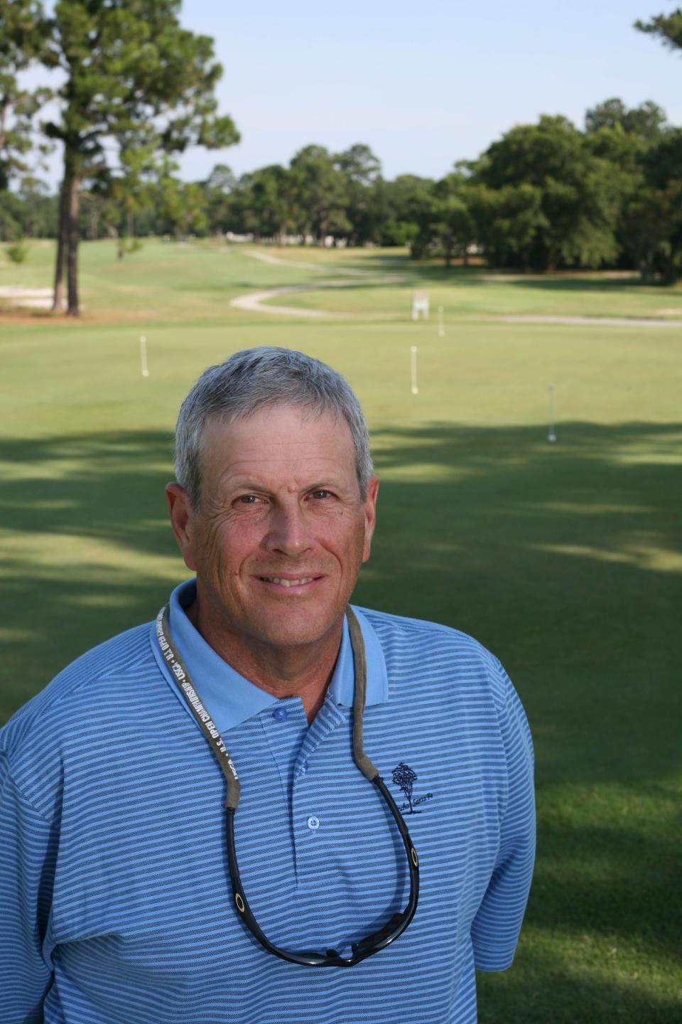 Donnie Bowers (CQ), a local USGA golf rules official, is photographed at Wilmington Municipal Golf Course on Monday, June 30.  PHOTO BY MELISSA WILLIAMSON/WILMINGTON STAR-NEWS