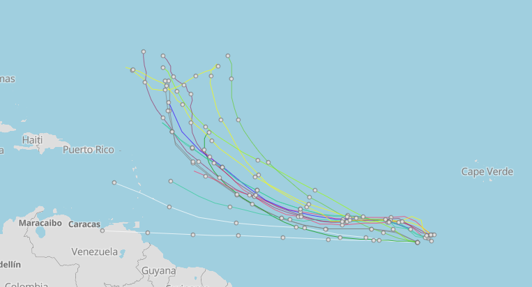 Spaghetti models 8 a.m. June 20, 2023, for Invest 93L.