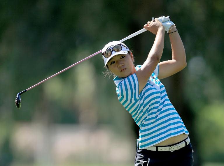 Lydia Ko of New Zealand, seen in action during the pro-am for the ANA Inspiration, on the Dinah Shore Tournament Course, at Mission Hills Country Club in Rancho Mirage, California, on April 1, 2015