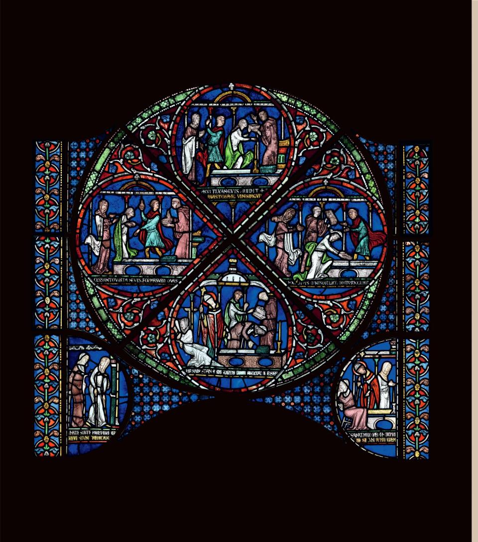 Miracle window, Canterbury Cathedral, early 1200s (The Chapter, Canterbury Cathedral)