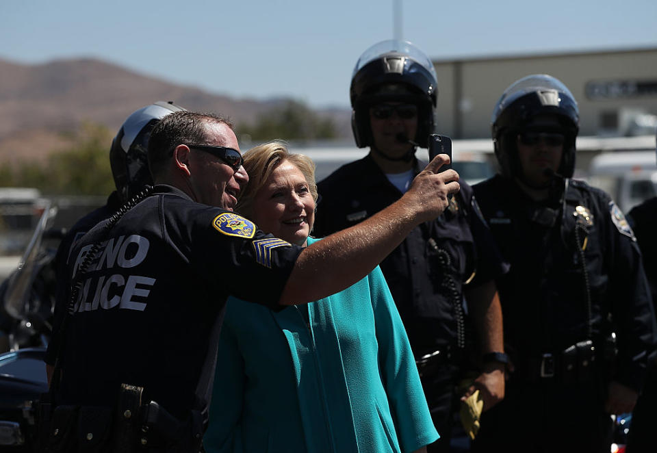 Hillary Clinton with Reno, Nev., Police