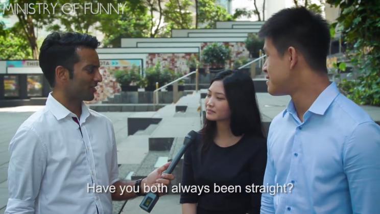 Interviewees looked confused after being asked if they have always been straight.