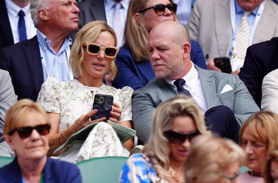 Zara Tindall and Mike Tindall in the royal box (Mike Egerton/PA Wire)