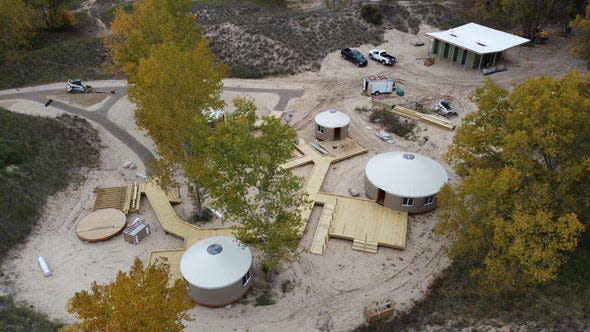 Construction on the Idema Explorers Camp at Ottawa Sands is ongoing. When finished, it will include three treehouses, five yurts and 10 tent pads for camping.