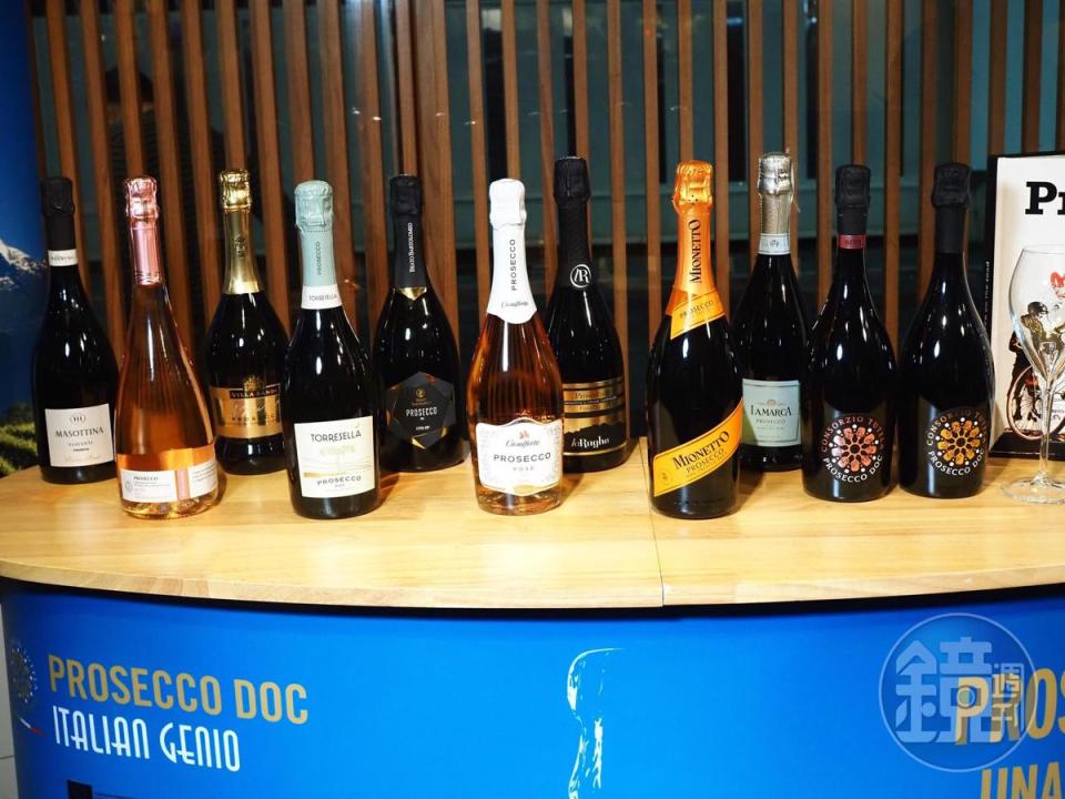 義大利Prosecco DOC公會嚴選9家酒莊的酒款。