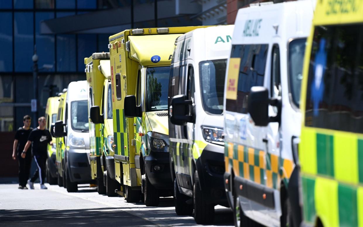 Ambulances outside the Royal London hospital in London, Britain, 14 June 2021 - Andy Rain/Shutterstock 