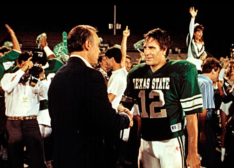 An aging quarterback (Scott Bakula) makes the most of his chance at college football in &quot;Necessary Roughness.&quot;