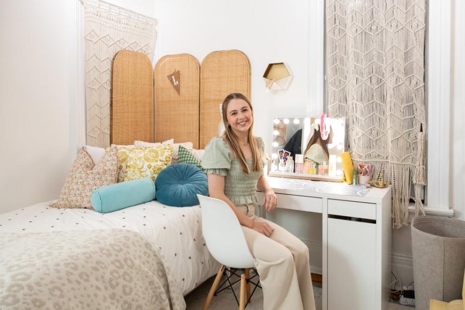 London Byrne in her boho-chic bedroom. OLGA GINZBURG FOR THE NEW YORK POST