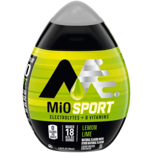 Mio Sport Liquid Water Enhancer, Lemon Lime, 1.62 Ounce, Pack of 6