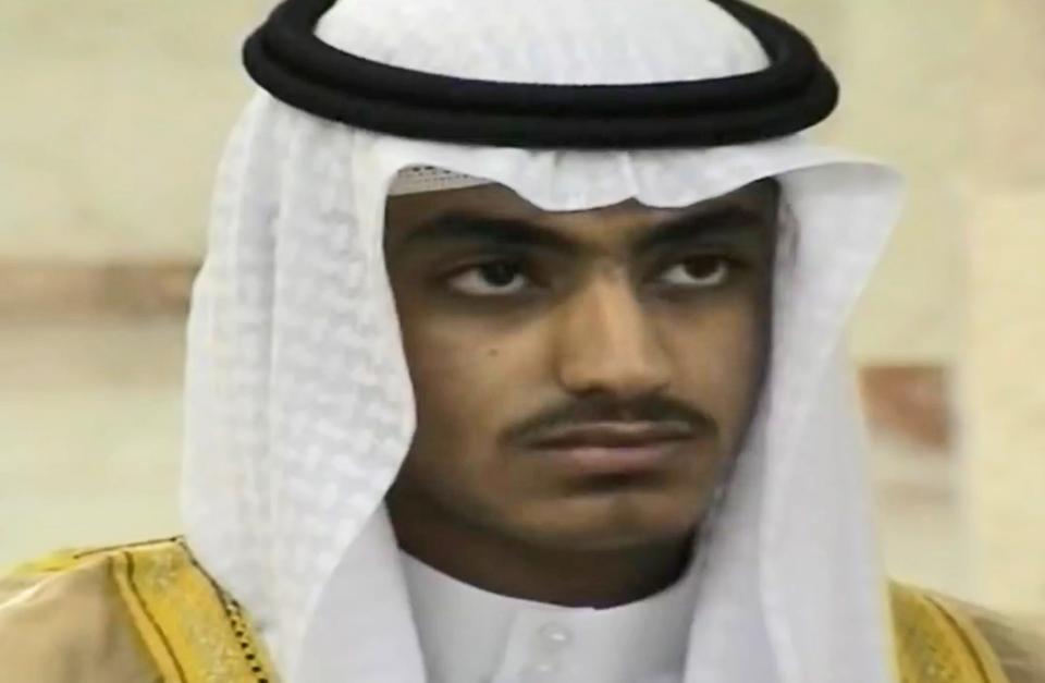 A screen grab from an undated handout video made available by the Central Intelligence Agency shows Hamza bin Laden, the son of late al-Qaeda leader Osama bin Laden.