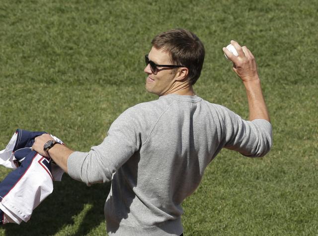 Tom Brady wearing his own Montreal Expos draft jersey is a major