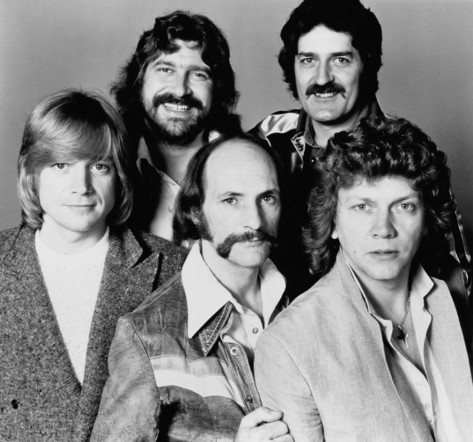 From left, Edge, Thomas, John Lodge, Pinder and Hayward. Redferns